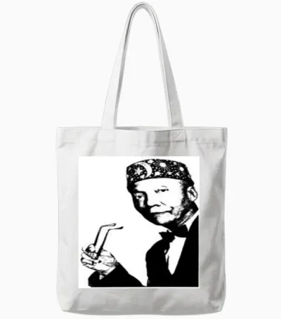 Elijah Muhammad (silhouette) Tote Bags - White