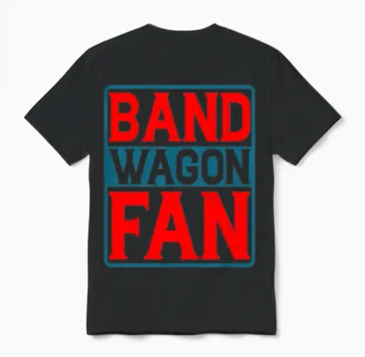Bandwagon Fan 5 Unisex T-Shirt - Black