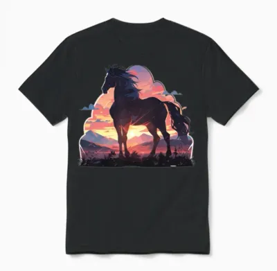 Horse Horses Ross Gaul Riding Horse Head Rider Unisex T-Shirt - Black