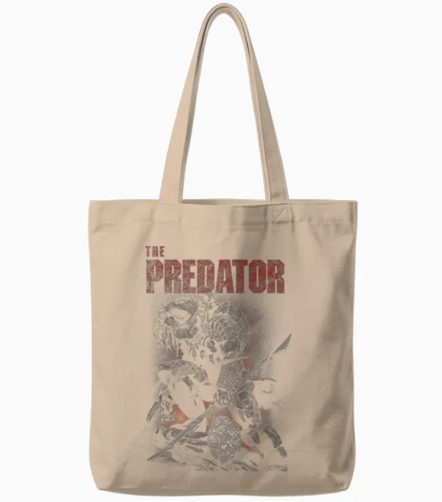 Predator Skull Hunter Hunting Tote Bags in Natural