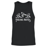 Taking Notes Funny Music Teacher Musician Music Gu Unisex Tank Top - Black – 2