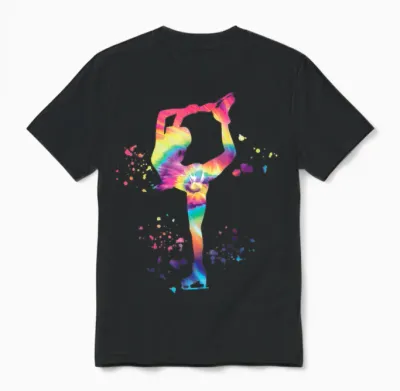 Figure Skating Figure Skating Colourful Girls Ice Skating Unisex T-Shirt - Black