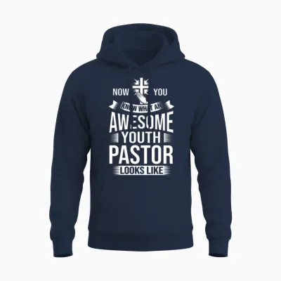 Youth Pastor Church Minister Clergy Christian Unisex Hoodie - Navy