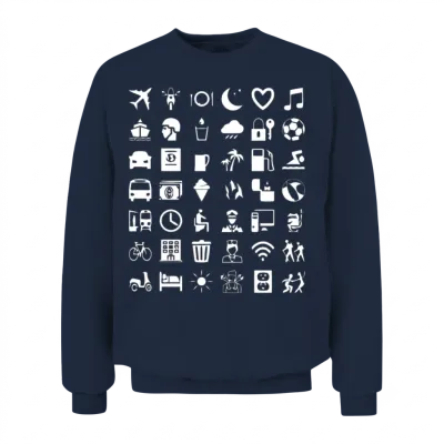 Symbol Travel Unisex Sweatshirt - Navy
