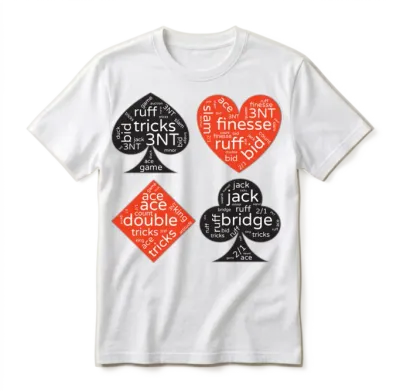 Contract Bridge Player Unisex T-Shirt - White