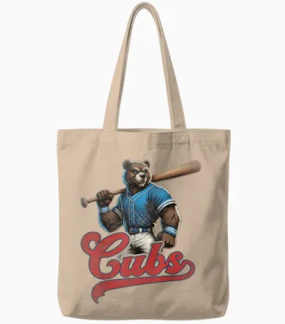 Cubs Apparel Men Women Kids Retro Tote Bags - Natural