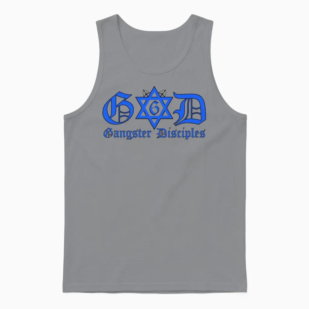 Gangster Disciples Gd 6 Unisex Tank Top in Sport Grey