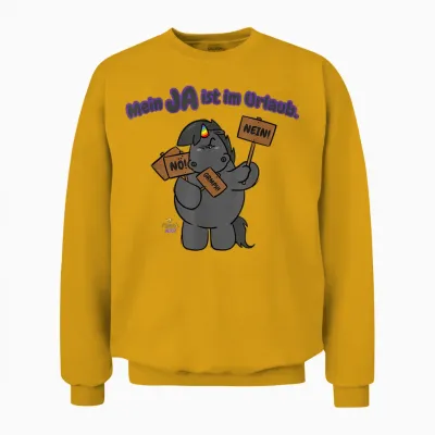 Pummeleinhorn - Grummeleinhorn Mein Ja Ist Im Urlaub Fun Unisex Sweatshirt - Gold