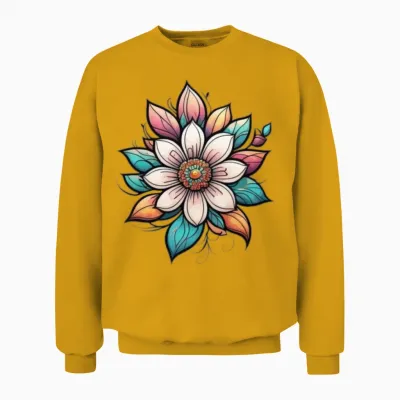 Wild Flower Unisex Sweatshirt - Gold