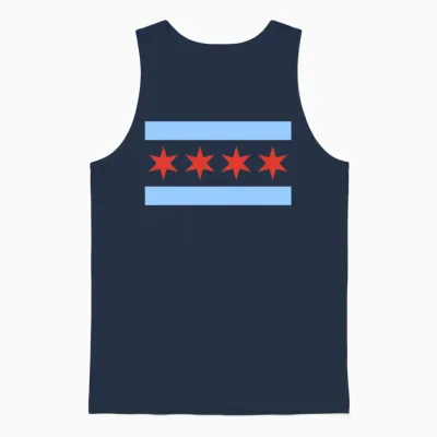 Chicago Flag Classic City of Chicago Unisex Tank Top - Navy