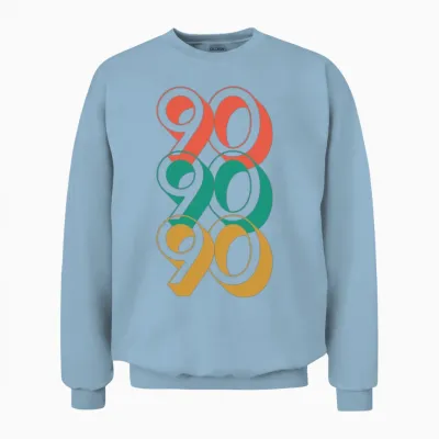 Retro 90s Unisex Sweatshirt - Light Blue