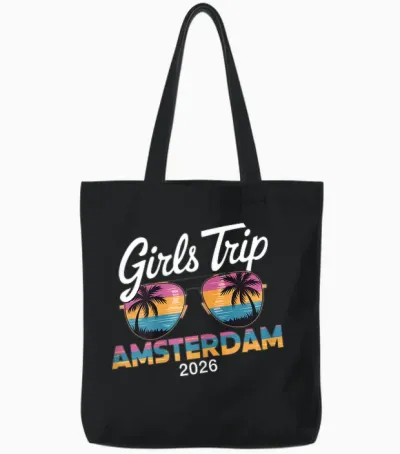 Women's Girls' Trip Amsterdam 2026 Tote Bags - Black