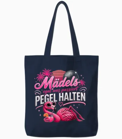 Girls Trip Mädels Egal Was Passiert Pegel Halten Flamingo Tote Bags - Navy