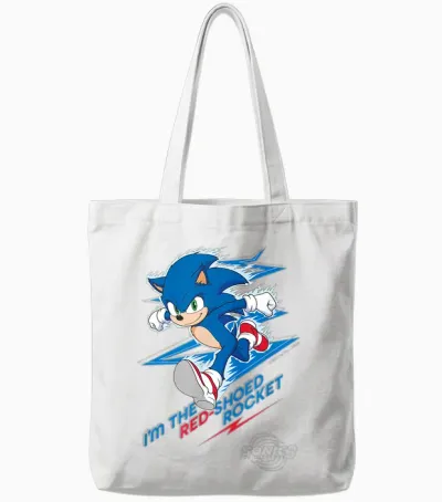 Sonic the Hedgehog: Movie 3 Tote Bags - White