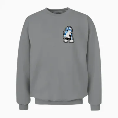 Star Wars R2-D2 Pocket T-Shirt Logo, Black, S Unisex Sweatshirt - Sport Grey