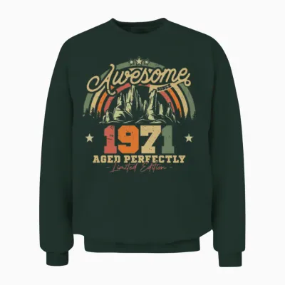 1971 Retro Anniversary Unisex Sweatshirt - Forest