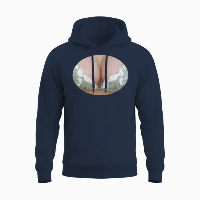 Fake Boobs Unisex Hoodie - Navy