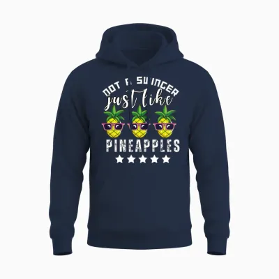 Not a Swinger Just Like Pineapples Funny Unisex Hoodie - Navy