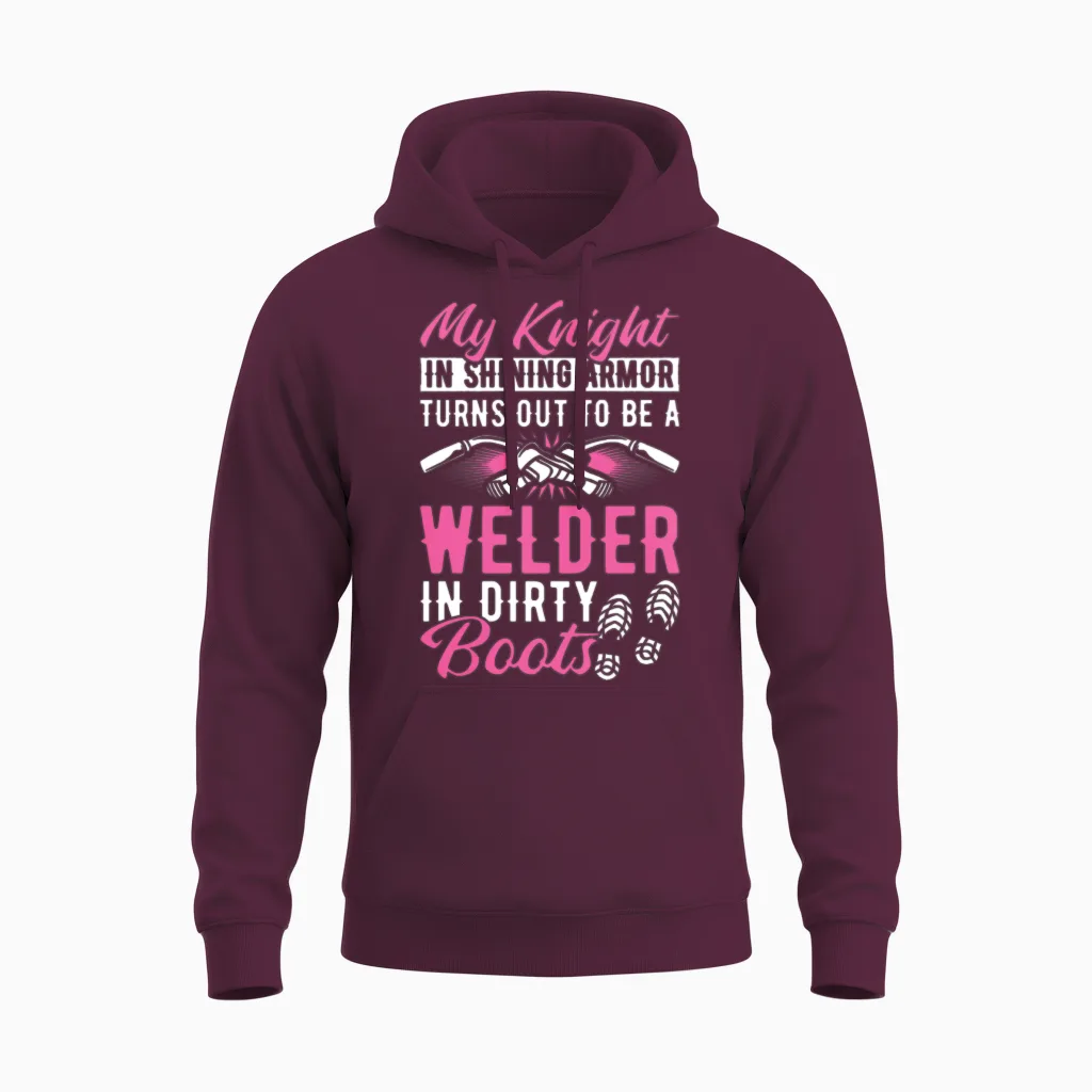 Welding Funny - Welders Unisex Hoodie in Maroon