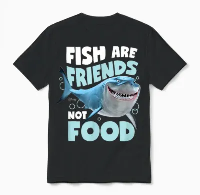 Finding Nemo - Fish Are Friends, Not Food Unisex T-Shirt - Black