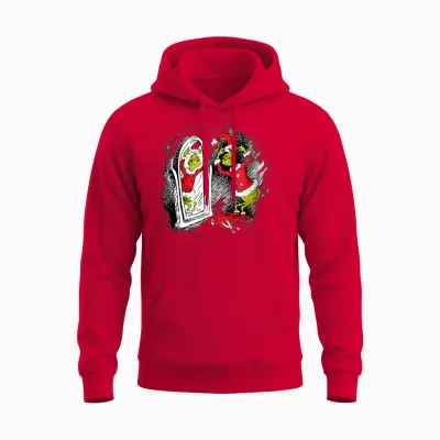 Dr. Seuss Grinch Saint Nick Unisex Hoodie - Red