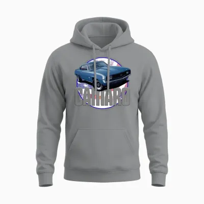 Bold Camaro in Blue Unisex Hoodie - Sport Grey