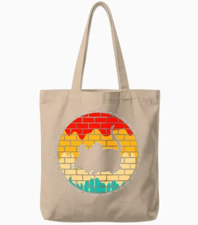 Mouse Retro Tote Bags - Natural