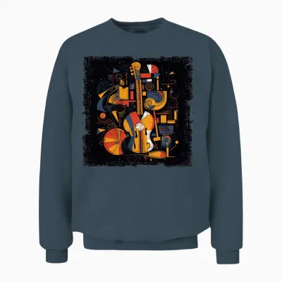 Abstract Music Instruments Unisex Sweatshirt - Dark Heather