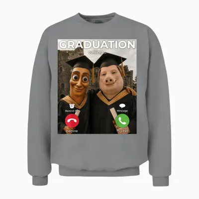 Tung Sahur John Pork Abschlussberufung Lustiger Senior 2026 Unisex Sweatshirt - Sport Grey