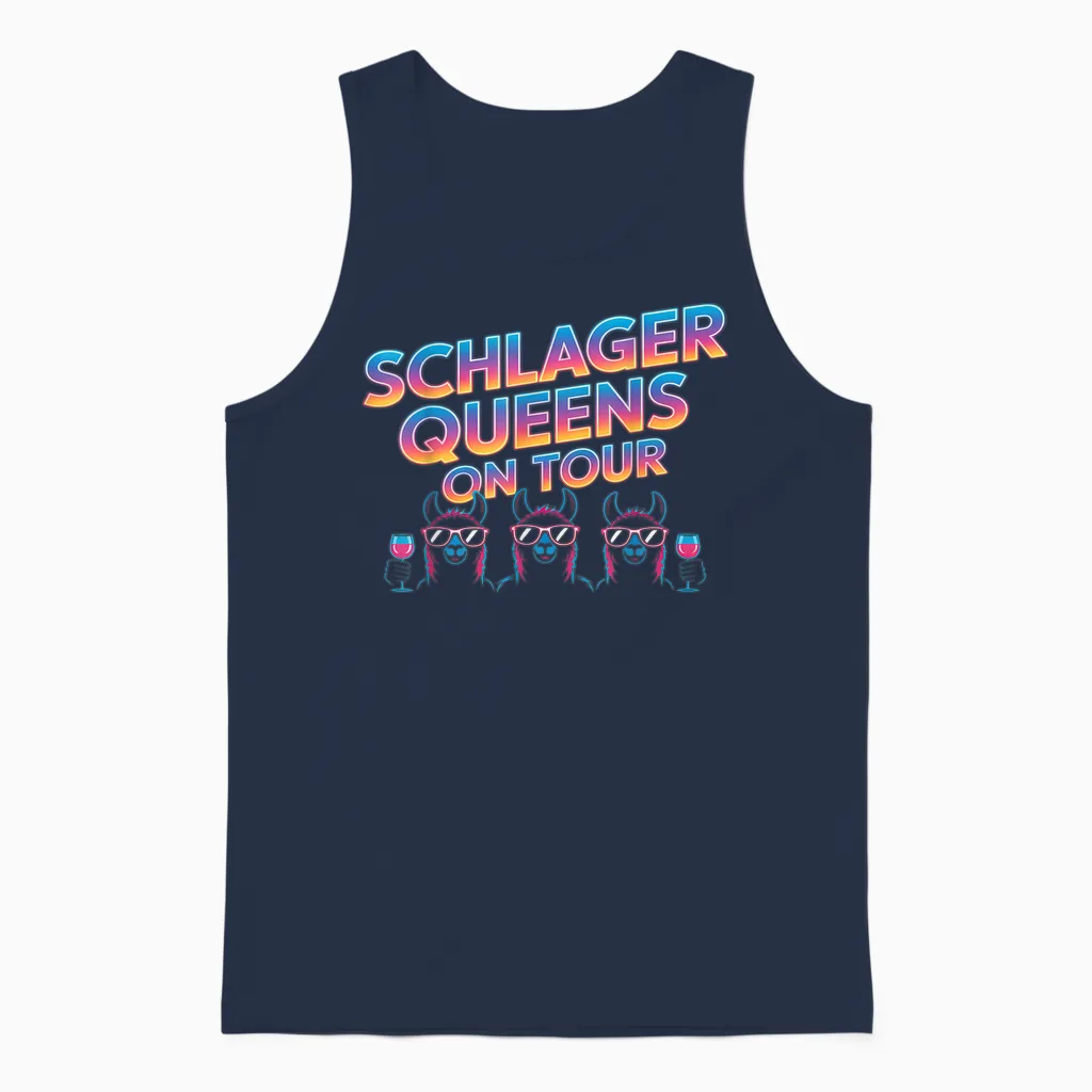 Schlager Queens on Tour Party Mädels Jga Crew Unisex Tank Top in Navy