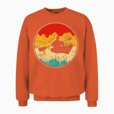 Canoe Retro Unisex Sweatshirt - Orange