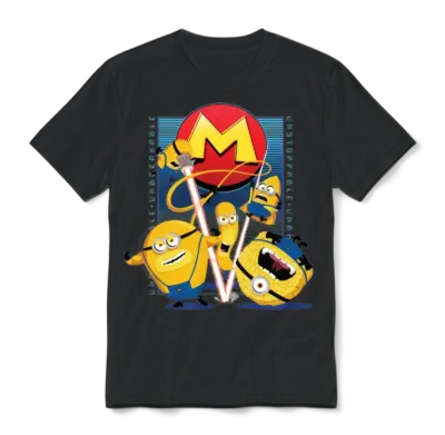 Minions Mega Minions with Super Powers Unisex T-Shirt - Black