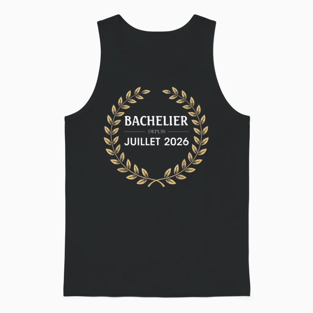Bachelier 2026 Félicitations Réussite Bac Souvenir Garçon Unisex Tank Top in Black