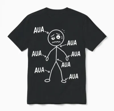 Aua Au Dem Alter Entsprechen Guter Zustand Lustig Geburtstag Unisex T-Shirt - Black