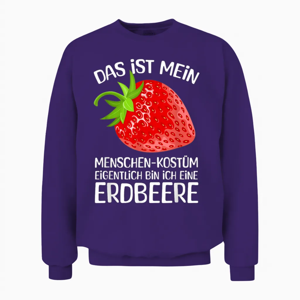 Erdbeere Karneval Top Faschingskostüm Gruppenkostüm Fasching Oberteil Karnevalskostüm Für Die Fastnacht Schwarz Unisex S Unisex Sweatshirt in Purple