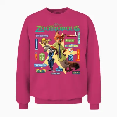 Zootopia Signs Unisex Sweatshirt - Heliconia