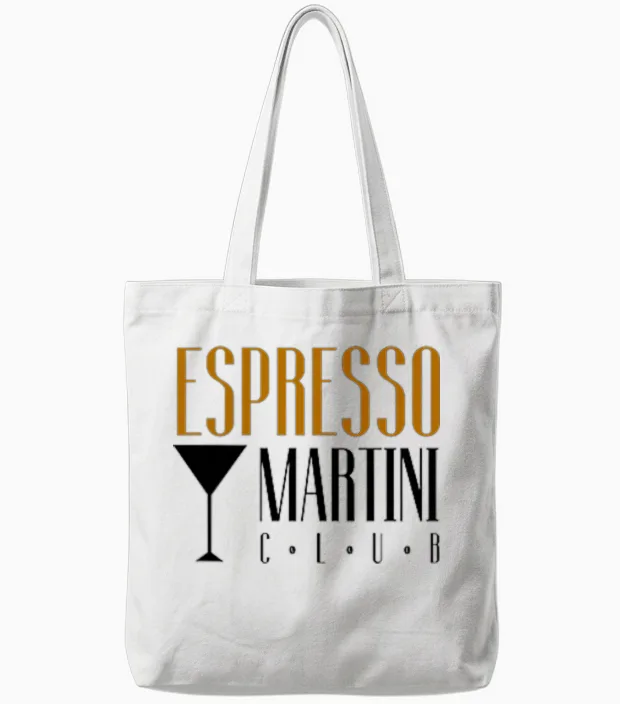 Espresso Martini Club | Kaffee Cocktail Cafe Coffee Bar Team Tote Bags in White