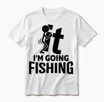 Funny Fishing Unisex T-Shirt - White