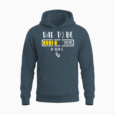 Dad to Be 2026 New Dad Loading 2026 Daddy to Be Unisex Hoodie - Dark Heather