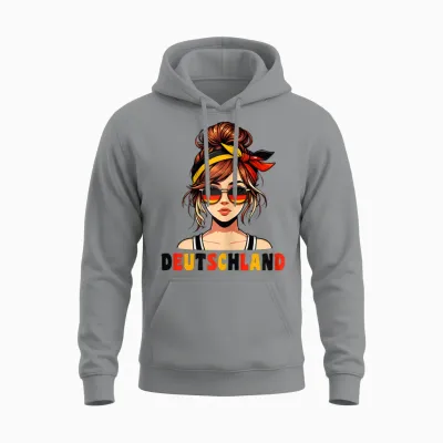 Deutschland Damen Frau Deutsch Deutsches Mädchen Damen Girl Unisex Hoodie - Sport Grey
