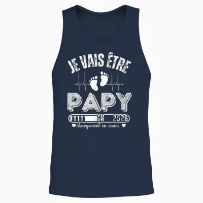 Je Vais être Papy En 2026 Annonce Grossesse Originale Unisex Tank Top - Navy