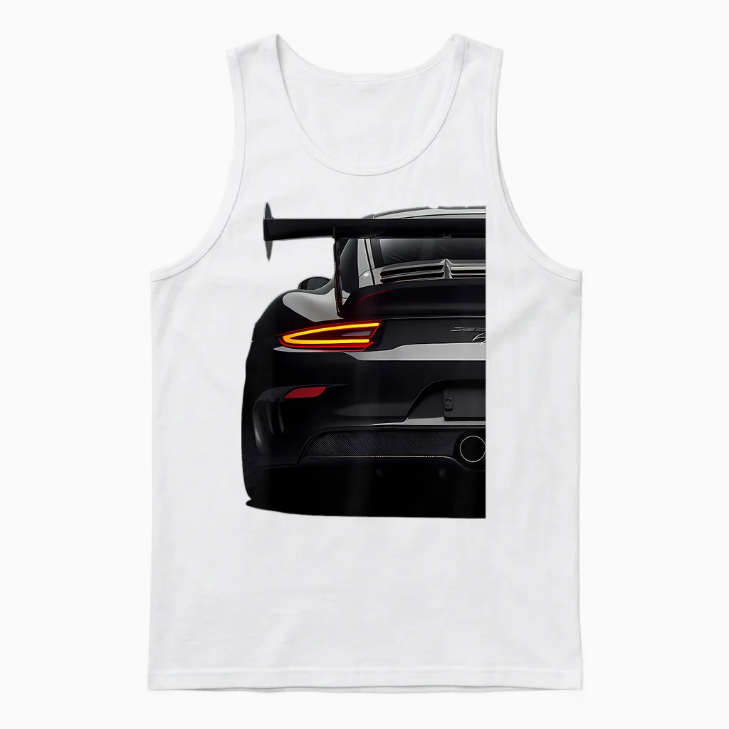 Tuning Car Mechanic Tuner Drift Motorsport Gift T-Shirt, Black Unisex Tank Top in White