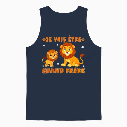 Future Announcement Pregnancy Big Brother I Will Be Big Brother Unisex Tank Top - Navy