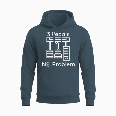 3 Pedals No Problem Unisex Hoodie - Dark Heather