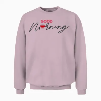 Good Morning Unisex Sweatshirt - Light Pink