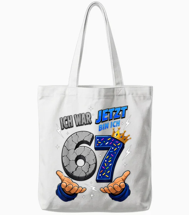 Ich War 6 Jetzt Bin Ich 7 Lustiges 7 Geburtstag 67 Kinder Tote Bags in White