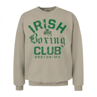 Irish Boxing Club Boston Massachusetts Unisex Sweatshirt - Sand