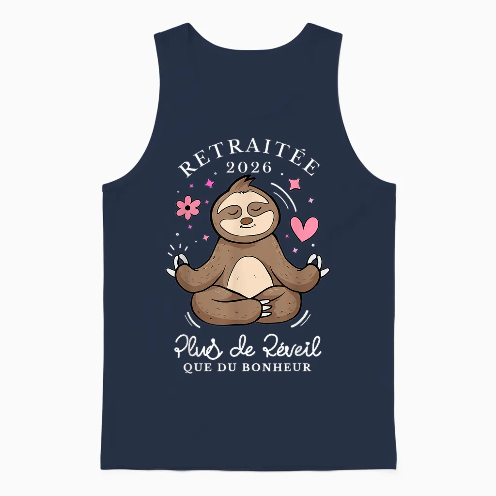 Retired Women 2026 Humor Gift Retirement 2026 Unisex Tank Top in Navy
