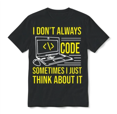Funny Coding Coder Unisex T-Shirt - Black