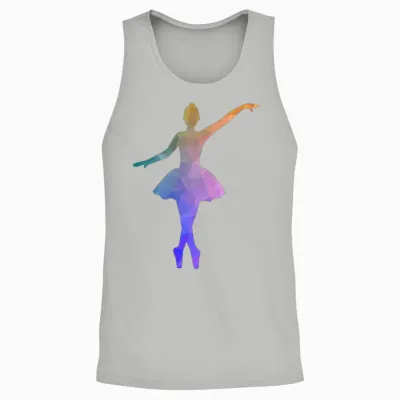 Retro Ballet Ballerina Unisex Tank Top - Ash